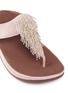 Detail View - Click To Enlarge - FITFLOP - 'Cha Cha' beaded fringe shimmer suede flip flops