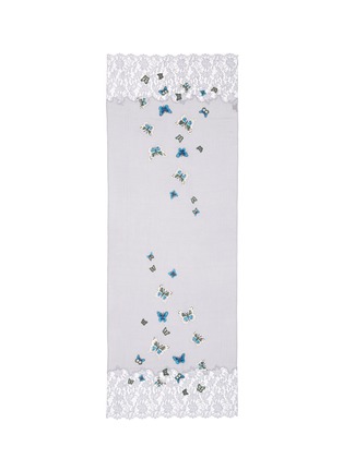 Main View - Click To Enlarge - JANAVI - 'Flying Butterflies' embroidery lace cashmere scarf