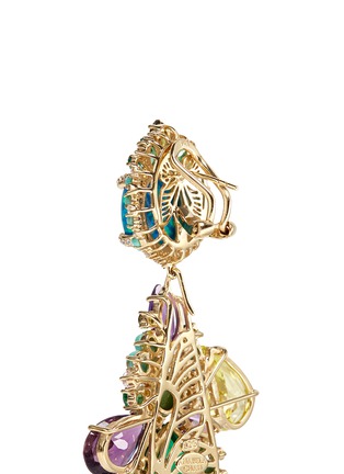 Detail View - Click To Enlarge - ANABELA CHAN - 'Opals Poseidon' diamond pavé gemstone drop earrings