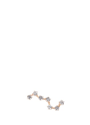 Main View - Click To Enlarge - ANABELA CHAN - 'Constellation' diamond 9k rose gold single creeper earring