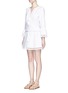 Figure View - Click To Enlarge - TALITHA - 'Shyla' floral cutwork drawstring tunic dress