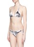 Figure View - Click To Enlarge - MIKOH - 'Kirra' palm leaf print triangle bikini top