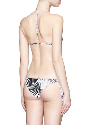 Back View - Click To Enlarge - MIKOH - 'Uluwatu' palm leaf print racerback bikini top