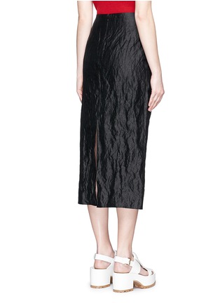 Back View - Click To Enlarge - ISA ARFEN - Crushed cotton-silk midi skirt