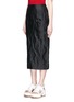 Front View - Click To Enlarge - ISA ARFEN - Crushed cotton-silk midi skirt