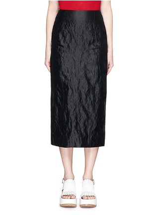 Main View - Click To Enlarge - ISA ARFEN - Crushed cotton-silk midi skirt