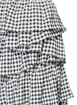 Detail View - Click To Enlarge - ISA ARFEN - 'Full-On' ruffle gingham check muslin skirt
