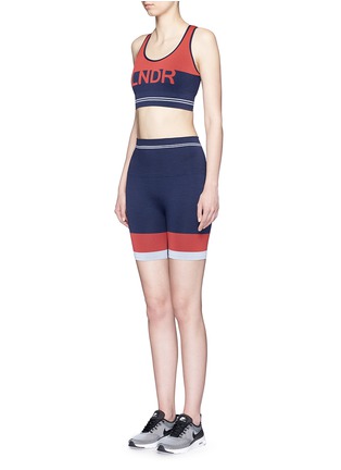 Figure View - Click To Enlarge - 72883 - 'Cadet' circular knit high waist bike shorts
