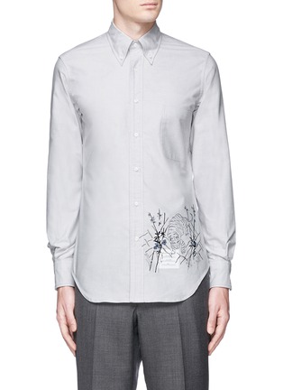 Main View - Click To Enlarge - THOM BROWNE  - Tiger embroidery cotton Oxford shirt