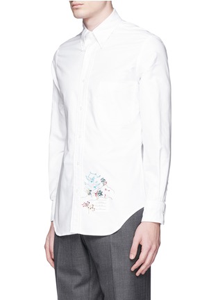 Front View - Click To Enlarge - THOM BROWNE  - Palace embroidery cotton Oxford shirt