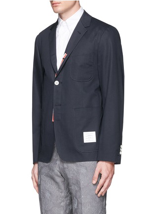 Front View - Click To Enlarge - THOM BROWNE  - Slim fit cotton twill blazer