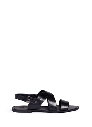 Main View - Click To Enlarge - COLE HAAN - 'Edie' crisscross leather slingback sandals