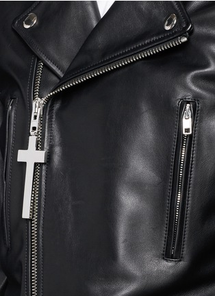 Detail View - Click To Enlarge - GIVENCHY - Leather biker jacket