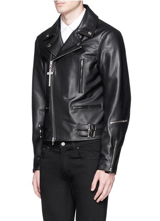 Front View - Click To Enlarge - GIVENCHY - Leather biker jacket