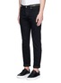 Front View - Click To Enlarge - GIVENCHY - Zip waist distressed slim fit jeans