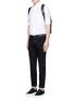 Figure View - Click To Enlarge - GIVENCHY - Zip waist distressed slim fit jeans