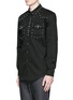 Front View - Click To Enlarge - GIVENCHY - Stud denim shirt
