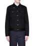 Main View - Click To Enlarge - GIVENCHY - Leather star appliqué denim jacket