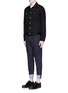 Figure View - Click To Enlarge - GIVENCHY - Leather star appliqué denim jacket