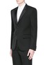 Front View - Click To Enlarge - GIVENCHY - Satin Madonna collar wool tuxedo suit