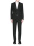 Main View - Click To Enlarge - GIVENCHY - Satin Madonna collar wool tuxedo suit