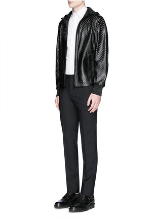 Figure View - Click To Enlarge - GIVENCHY - Metal plate wool hopsack pants