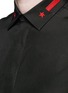 Detail View - Click To Enlarge - GIVENCHY - Star stripe collar poplin shirt