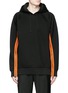 Main View - Click To Enlarge - GIVENCHY - Zip trim bonded jersey hoodie