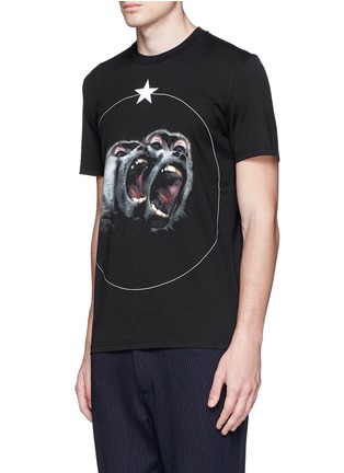 Front View - Click To Enlarge - GIVENCHY - Monkey print T-shirt
