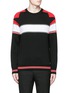 Main View - Click To Enlarge - GIVENCHY - Intarsia panel cotton sweater