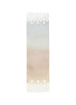 Main View - Click To Enlarge - VALENTINO GARAVANI - Floral lace trim dégradé modal-silk scarf