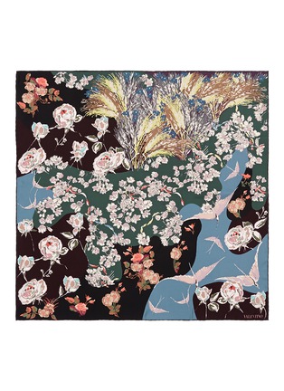 Main View - Click To Enlarge - VALENTINO GARAVANI - 'Garden Party' print silk twill scarf