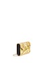 Front View - Click To Enlarge - JIMMY CHOO - 'Candy' crinkle metallic lamé acrylic clutch