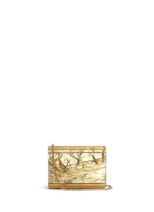 Main View - Click To Enlarge - JIMMY CHOO - 'Candy' crinkle metallic lamé acrylic clutch