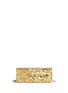 Back View - Click To Enlarge - JIMMY CHOO - 'Sweetie' crinkle metallic lamé acrylic clutch