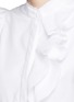 Detail View - Click To Enlarge - ERDEM - 'Camelia' cotton piqué ruffle blouse