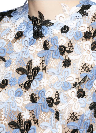 Detail View - Click To Enlarge - ERDEM - 'Emiko' guipure lace organza crop top