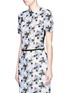 Front View - Click To Enlarge - ERDEM - 'Emiko' guipure lace organza crop top
