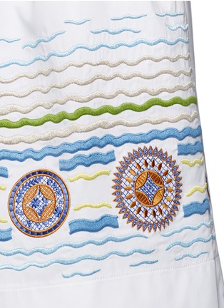 Detail View - Click To Enlarge - PETER PILOTTO - 'Iris' kaleidoscope wave embroidery midi skirt