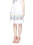 Front View - Click To Enlarge - PETER PILOTTO - 'Iris' kaleidoscope wave embroidery midi skirt