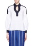 Main View - Click To Enlarge - PETER PILOTTO - 'Penta' balloon sleeve plunge neck poplin shirt