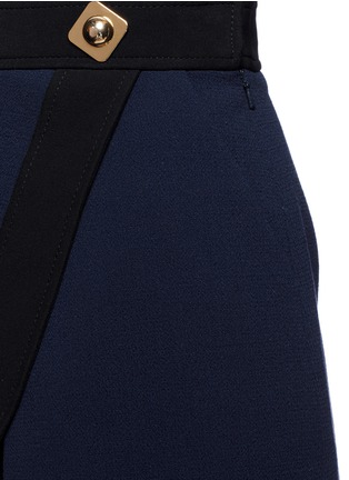 Detail View - Click To Enlarge - PETER PILOTTO - 'Danis' lace hem wool crepe A-line skirt