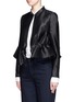 Front View - Click To Enlarge - VICTORIA, VICTORIA BECKHAM - Sateen twill cropped peplum jacket