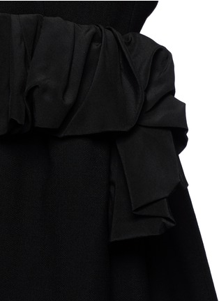 Detail View - Click To Enlarge - VICTORIA, VICTORIA BECKHAM - Silk ruffle wool gabardine camisole dress