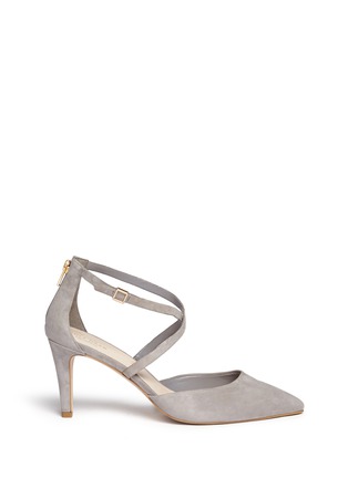 Main View - Click To Enlarge - COLE HAAN - 'Juliana' ankle strap suede pumps