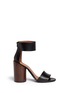 Main View - Click To Enlarge - GIVENCHY - Wooden column heel leather sandals