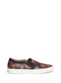 Main View - Click To Enlarge - GIVENCHY - Peacock print leather skate slip-ons