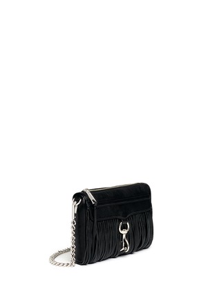 Front View - Click To Enlarge - REBECCA MINKOFF - 'Mini Mac' fringe leather crossbody bag