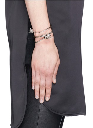 Figure View - Click To Enlarge - EDDIE BORGO - 'Climbing Rose' crystal pavé cone bud cuff