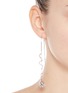Figure View - Click To Enlarge - EDDIE BORGO - Crystal pavé rose bud drop earrings